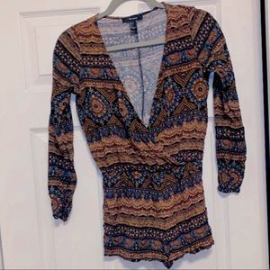 Tribal Print Romper